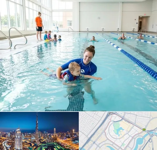 Swimming in Downtown Dubai